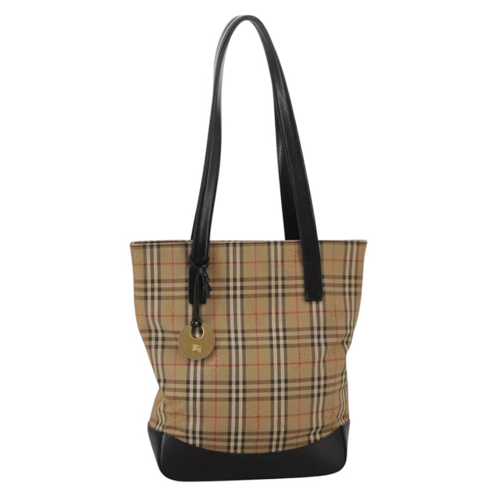 Burberry Nova Check Tote Canvas and Leather
